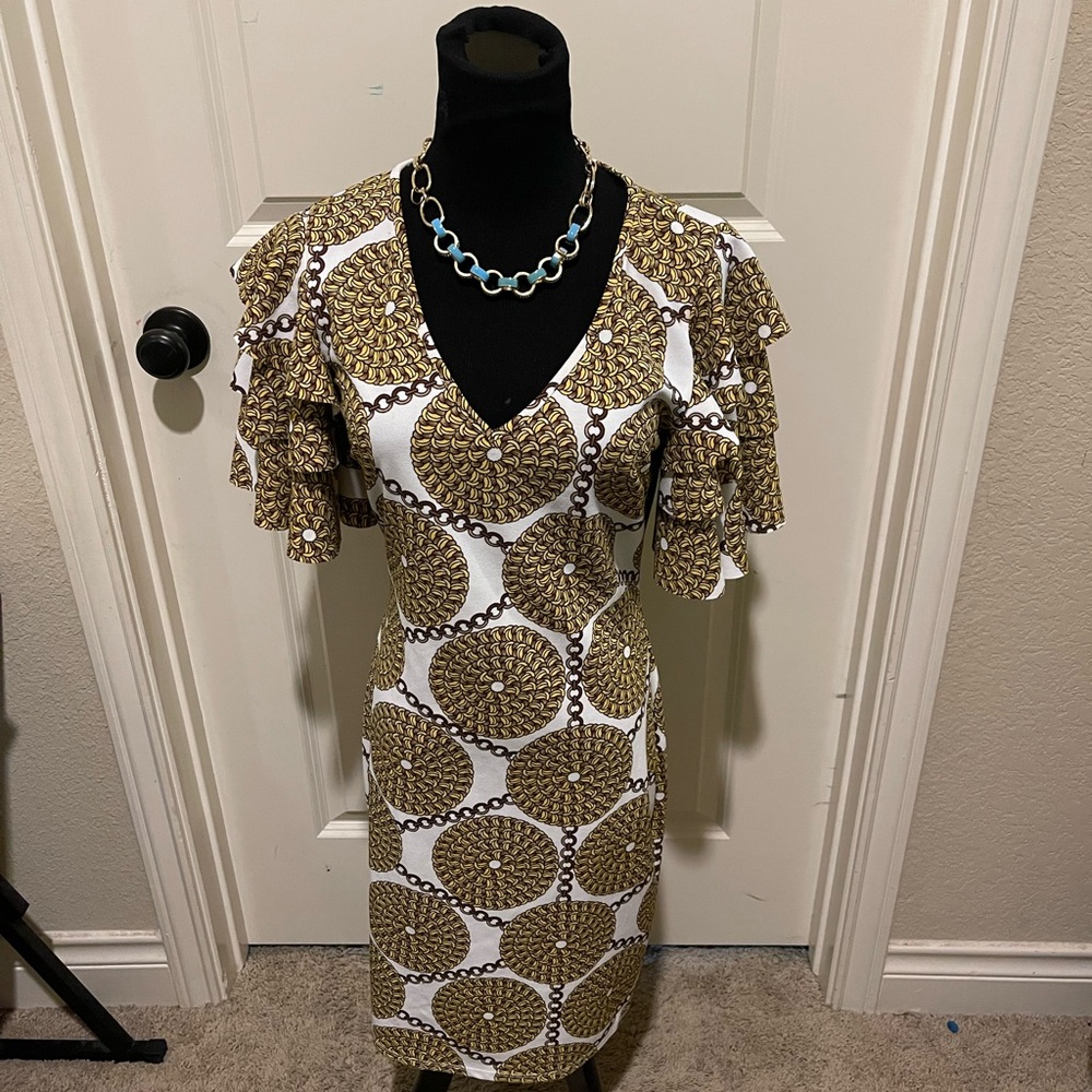 Vizio Gold and Blue Statement Necklace